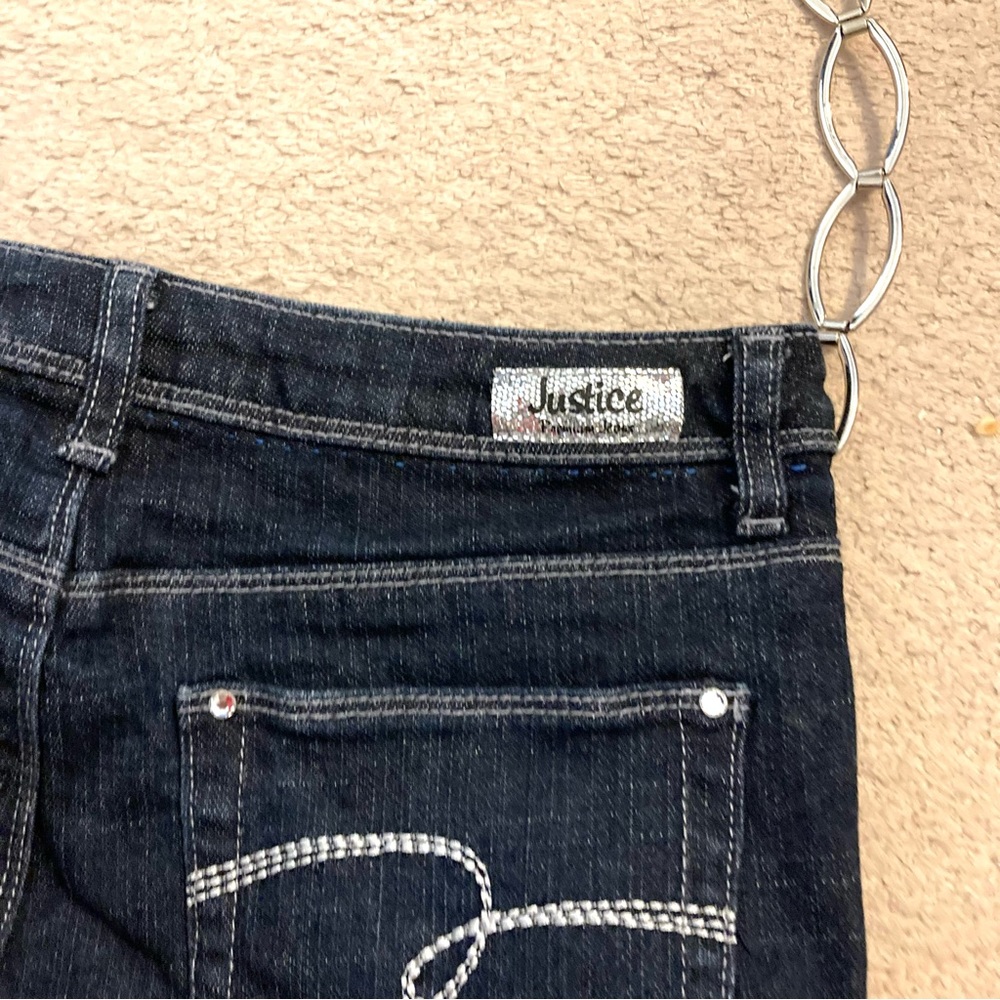 Justice Blue Denim Metallic Sequin Shoulder Purse Bag - Picture 6 of 6